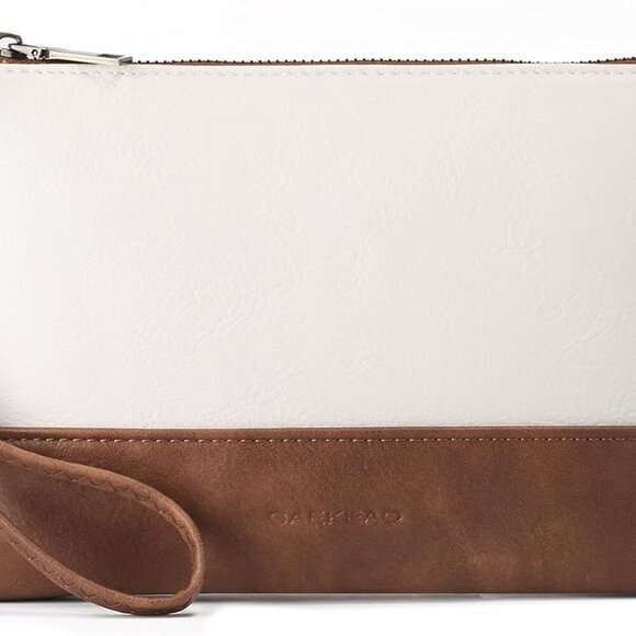 Stylish Large Capacity Wristlet Clutch - Detachable Crossbody and Wrist Strap - Picture 1 of 7